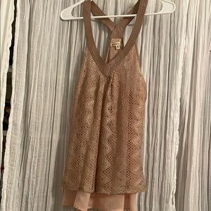 Double Zero Blush Pink Lace Top Tunic